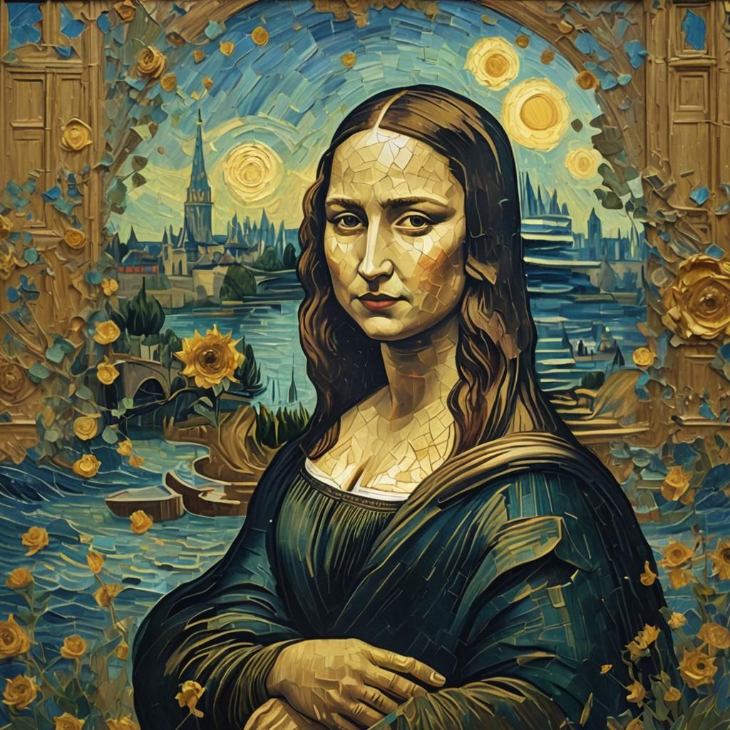 The Mona Lisa in the Van Gogh style! - AI Generated Artwork - NightCafe ...