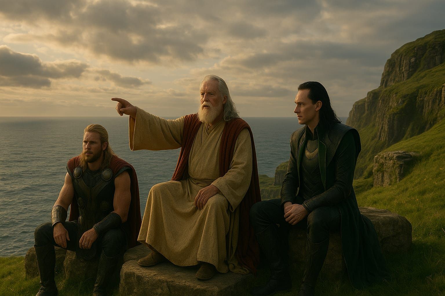 Odin Thor and Loki
