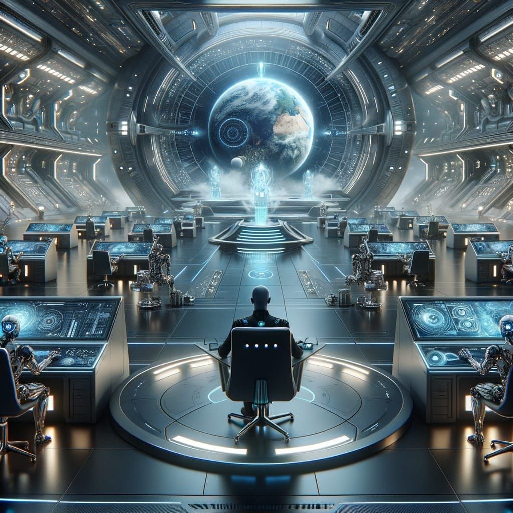 The Command Center of a Battle Fleet Flag Ship.  by @Jeff