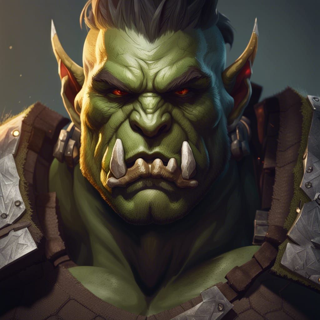 Orc Male Dnd Portrait - Ai Generated Artwork - Nightcafe Creator