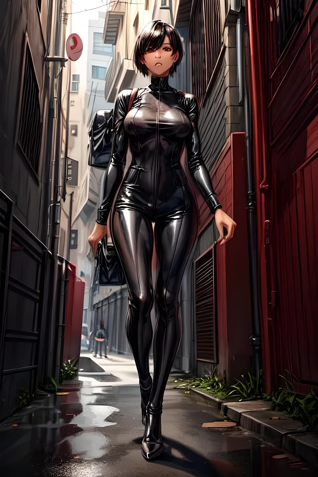 Secret agent Moon coming back to the office after an hard day