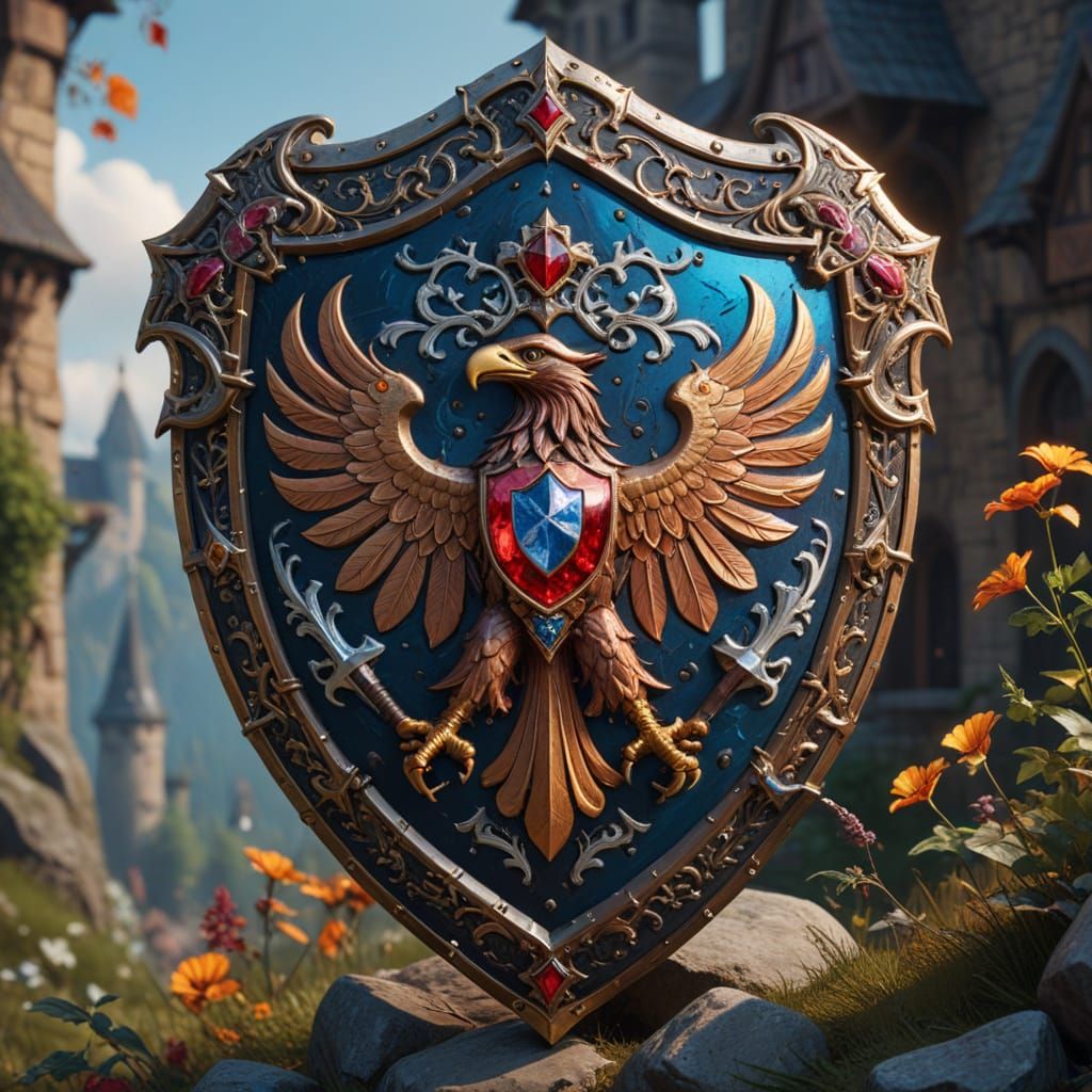 Medieval Shields German shield Reichsadler – the Imperial Eagle  by @Peregrine Falconer