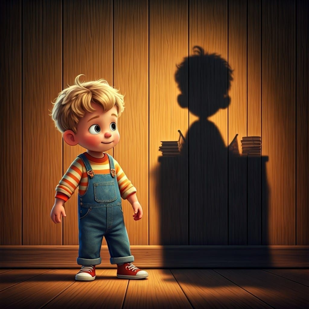 Surreal Study Session in Whimsical 3D World