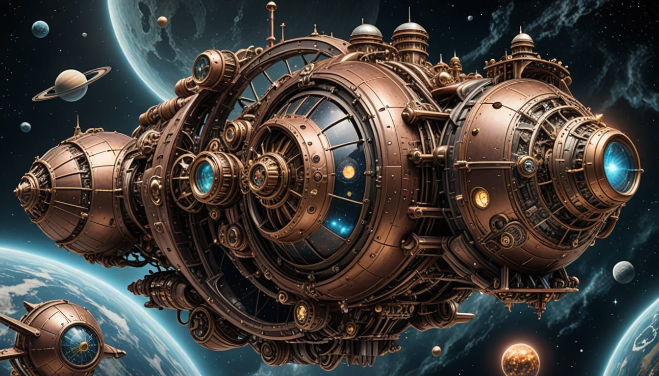 steampunk space habitat