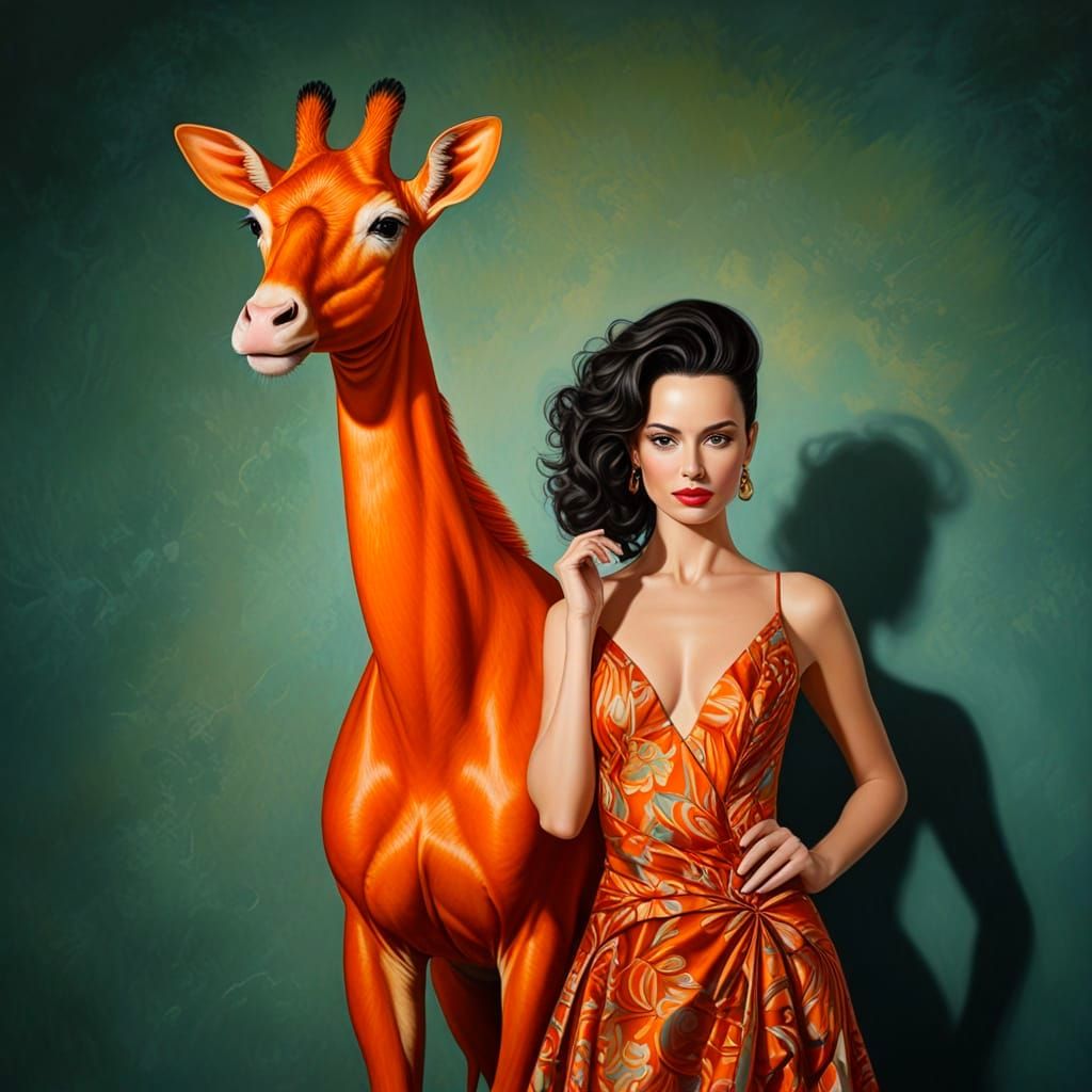 Vibrant Surrealist Portrait of a Flamboyant Urbanite