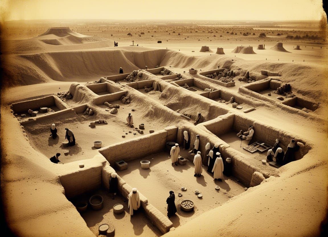 The excavation of Uruk-Warka, 1913  by @Hawkeye