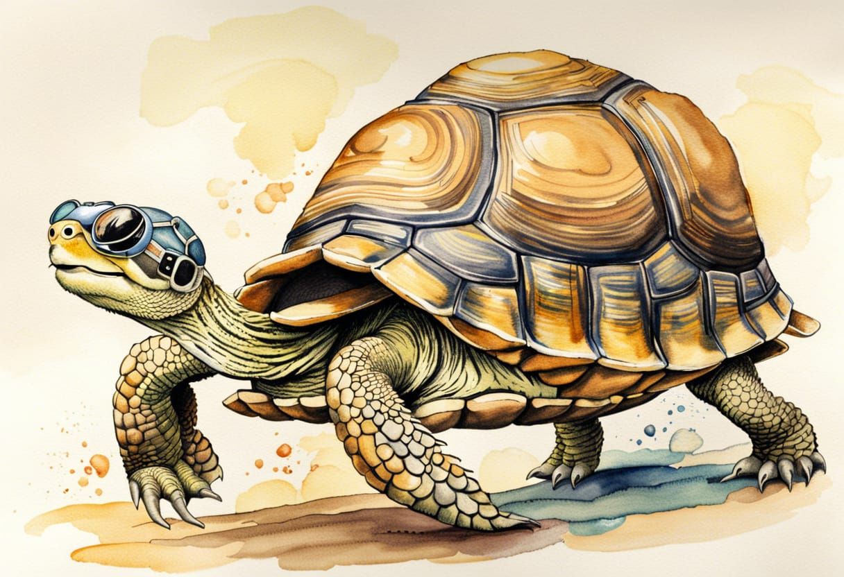 a high speed tortoise - AI Generated Artwork - NightCafe Creator