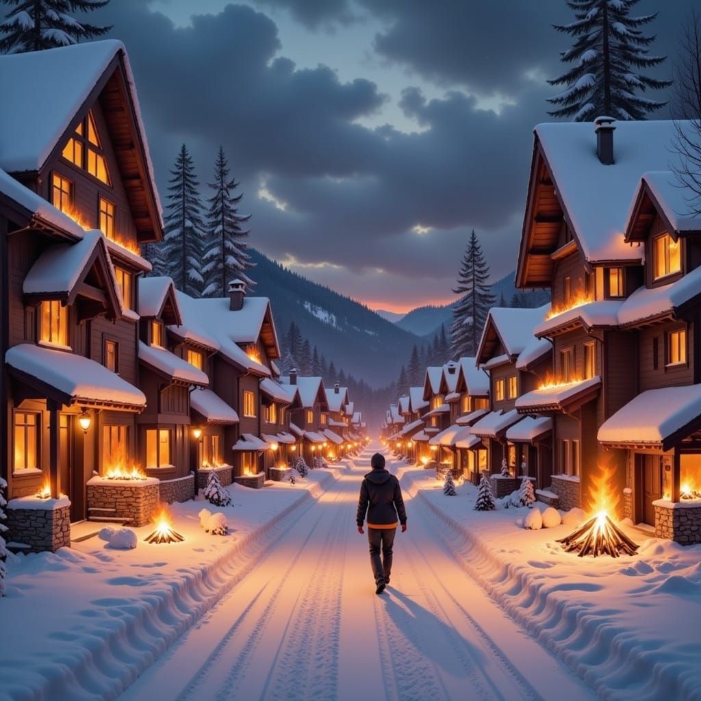 Winter Wonderland in Vibrant Hues