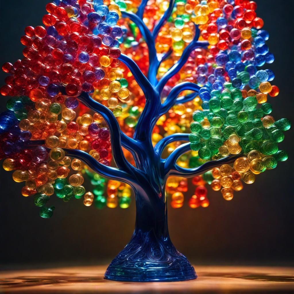 Glass Tree Sculpture - AI Generated Artwork - NightCafe Creator