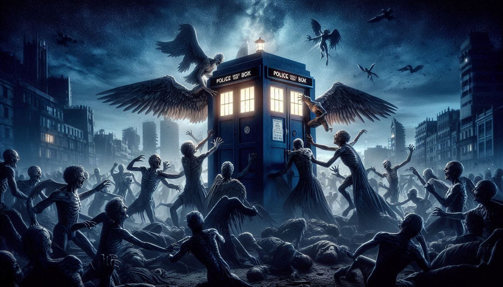 Dr. Who Weeping angels post apocalypse