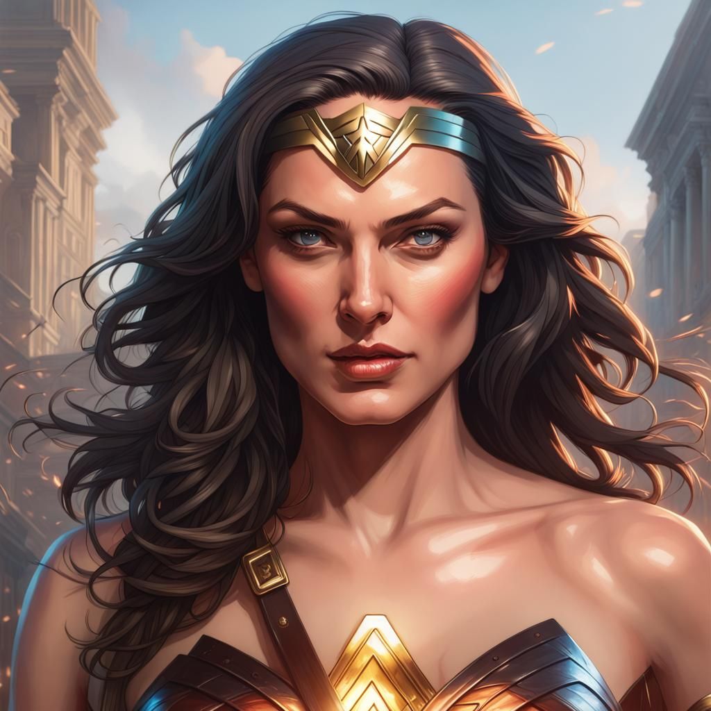 Alana de la Garza as Wonder Woman - AI Generated Artwork - NightCafe ...