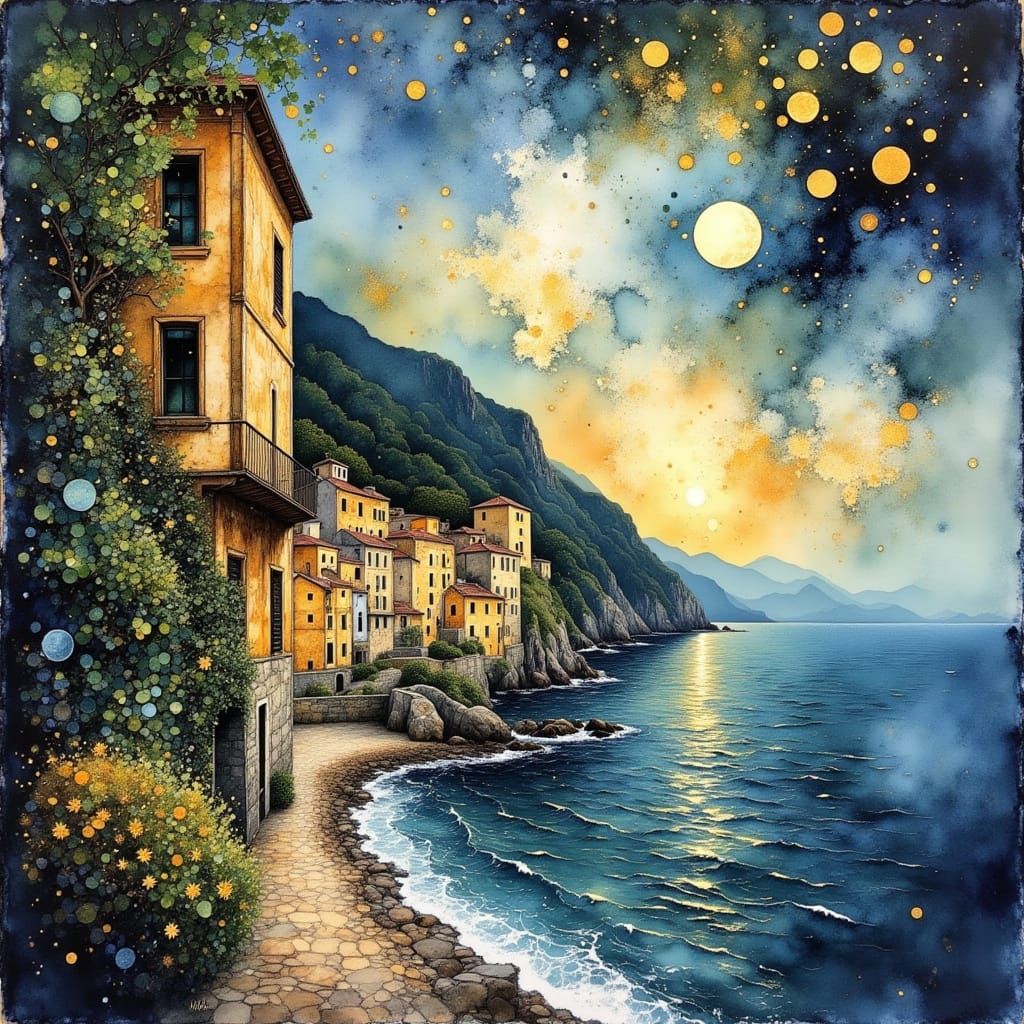 Watercolor Portofino 01 (5 likes)  by @Diane W