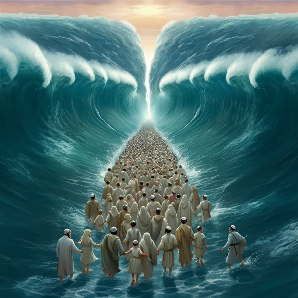 Divine Split of the Red Sea in Spectacular Fashion