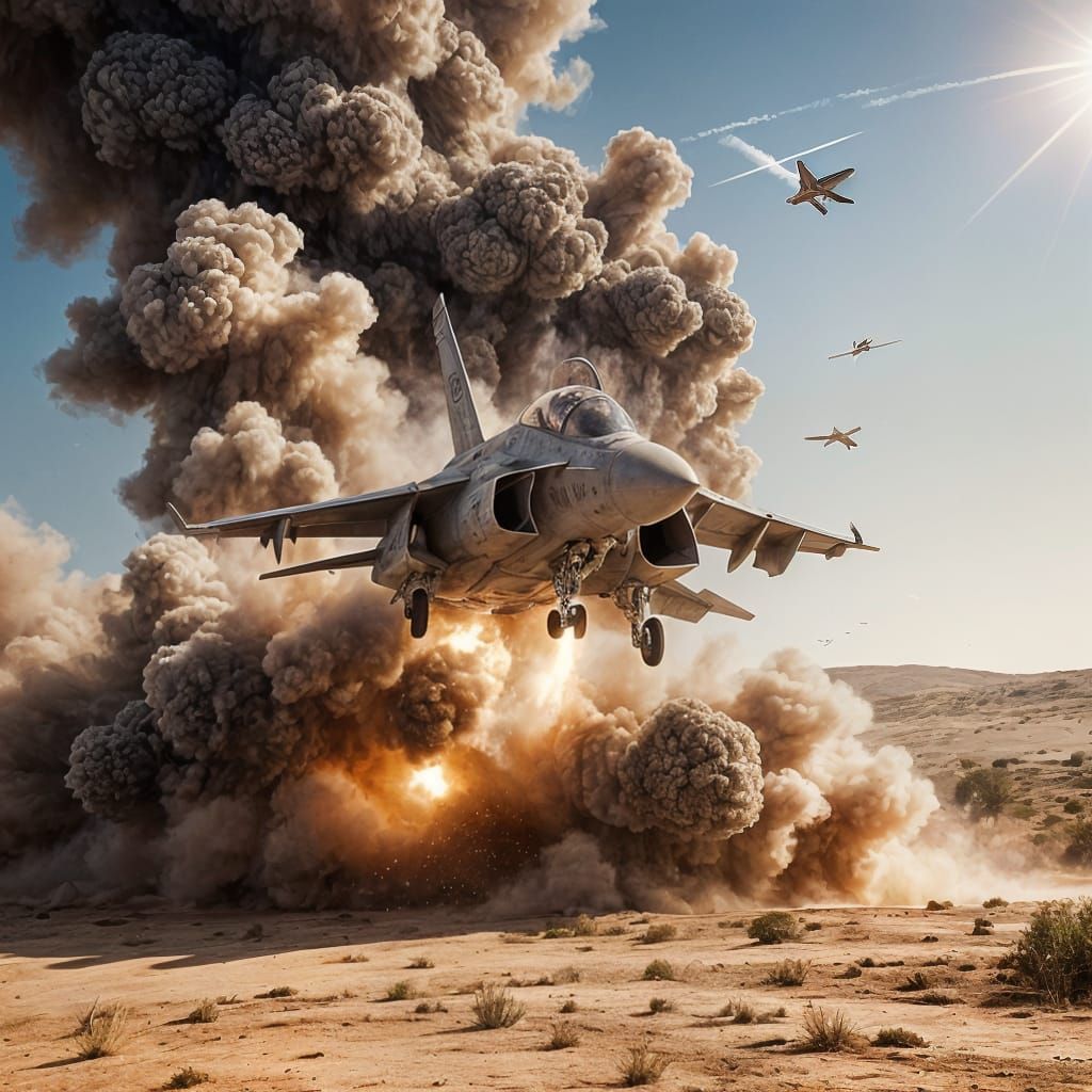 Fighter Jet Crash in Desert During Six-Day War