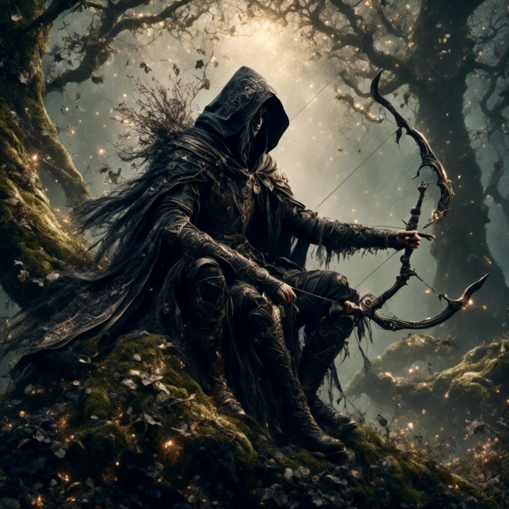 Archer in Mystical Northern Landscape