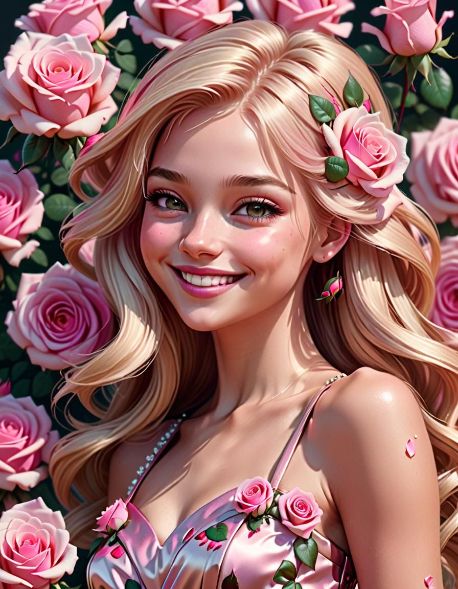 Pink Roses - AI Generated Artwork - NightCafe Creator