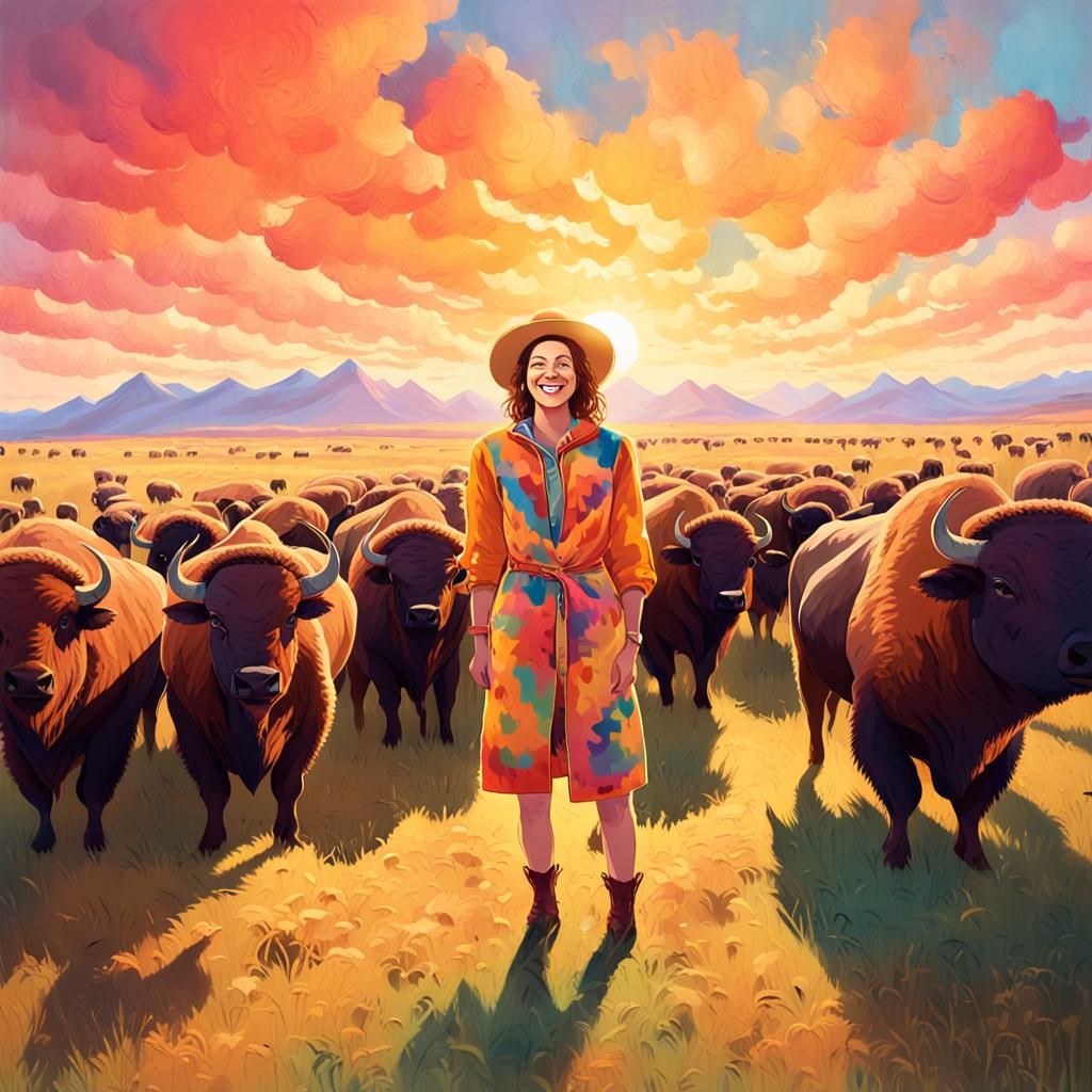You can't roller skate in a Buffalo herd, but you can be happy if you've a mind to.