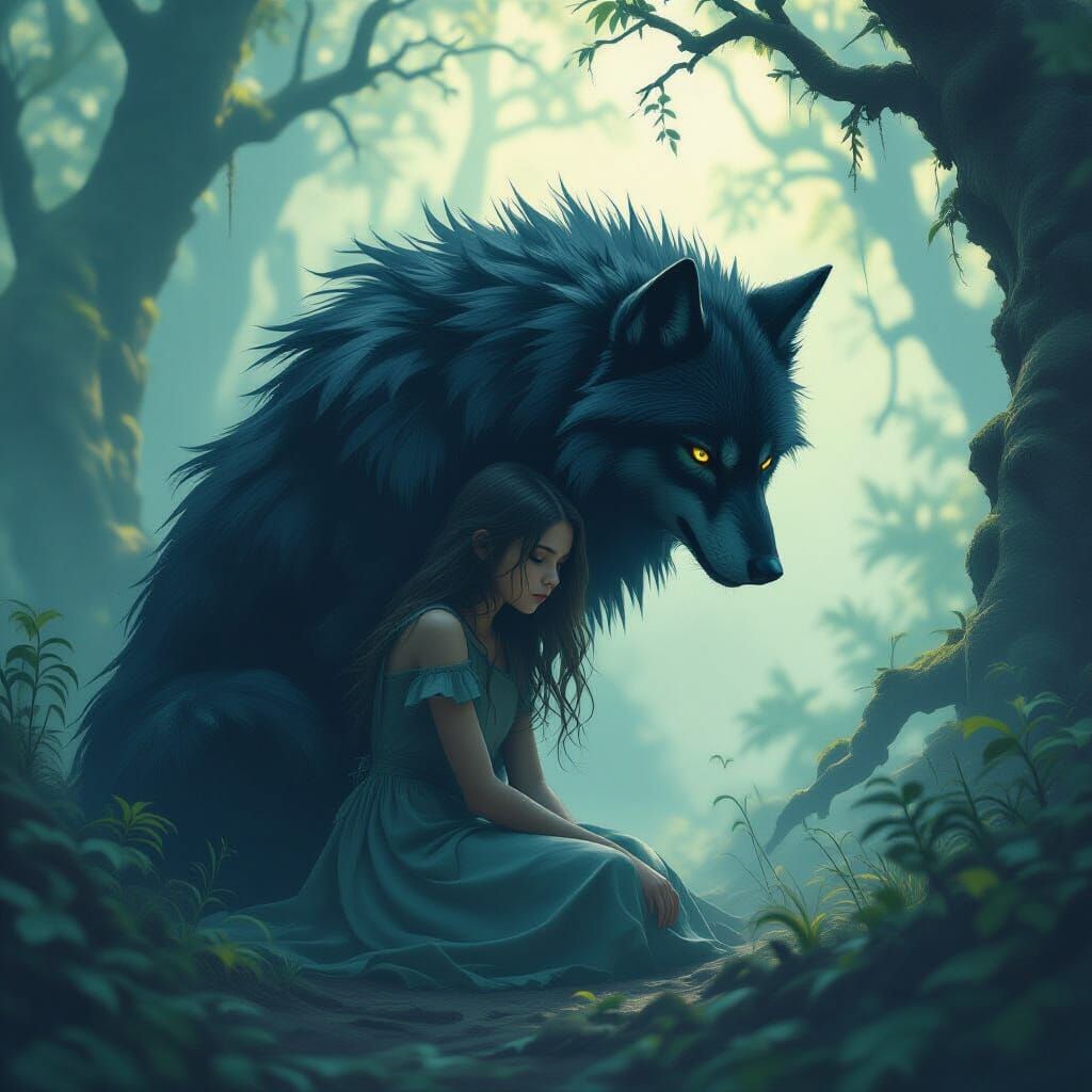 Protecting the girl   by @WOLFIE