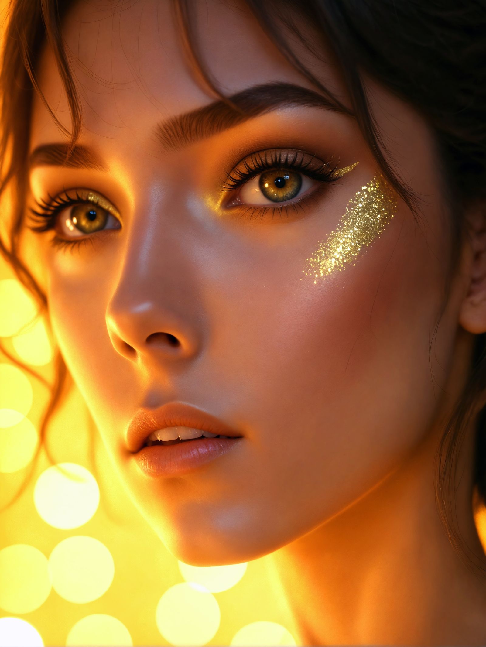 beauty young girl, long eyelashes, radiant and glowing skin ...