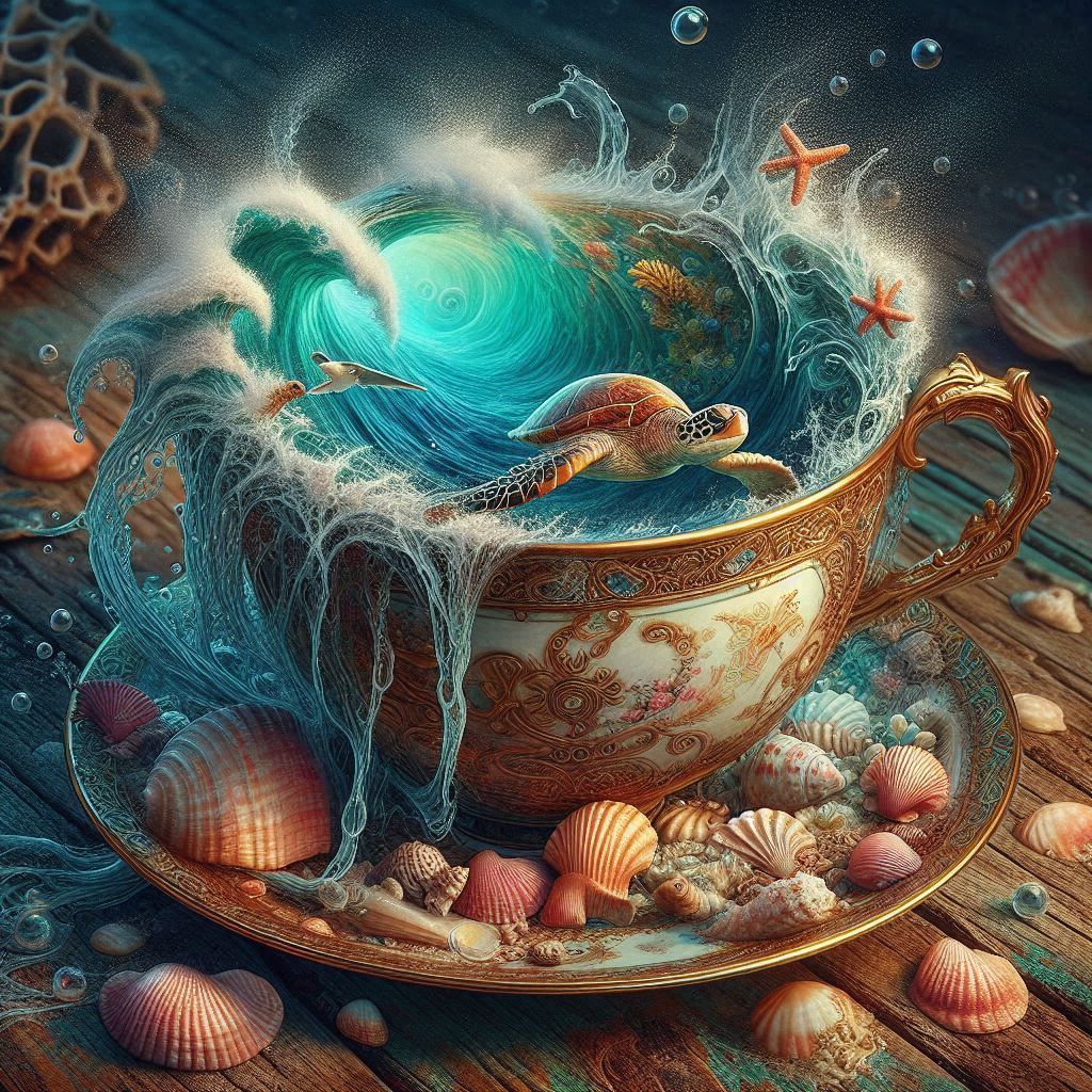 Sea Turtle in a Teacup (2)