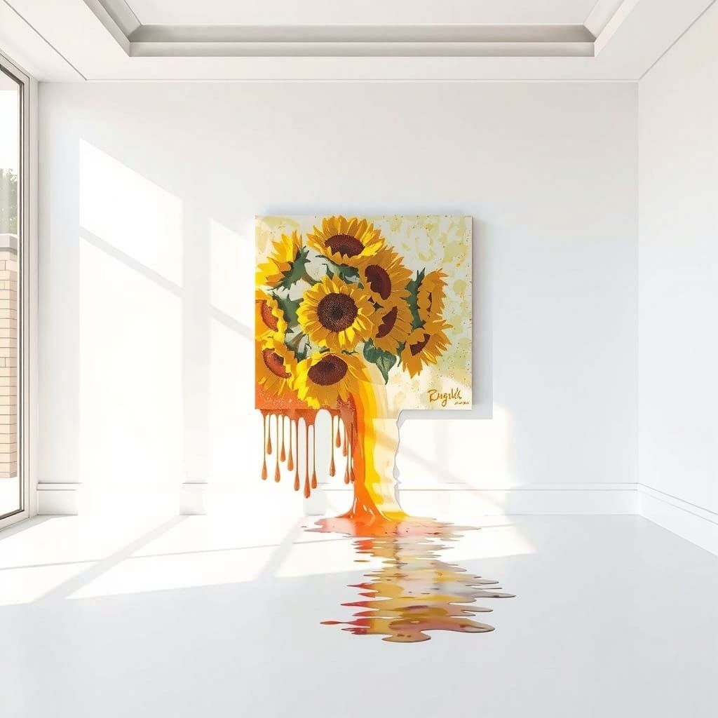 Dripping sunflowers  by @Sig