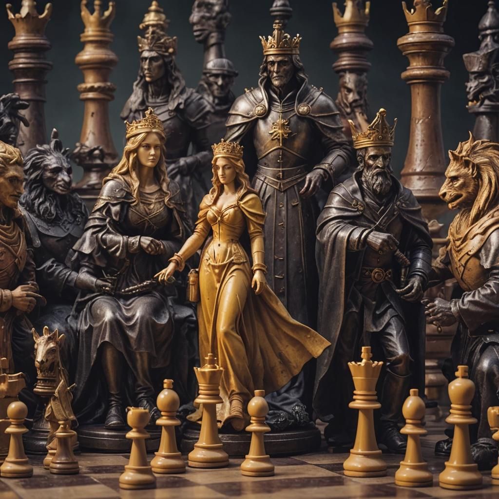 Chess pieces are alive  by @Thyke