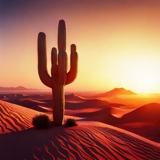 Cactus. Golden hour in the desert. Canon pro shot. National geographic ...