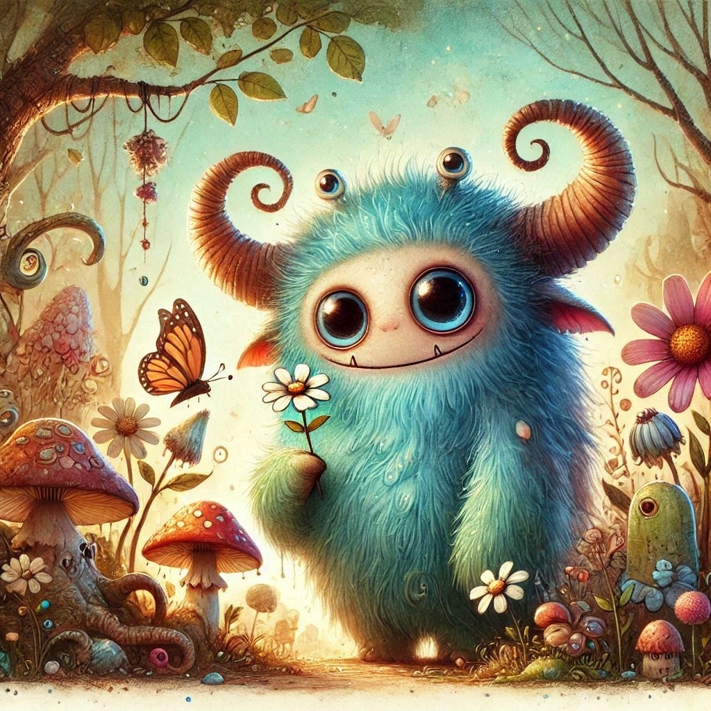 adorable fairy-tale fantasy creature portrait..