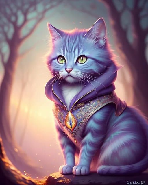 Wizard Cat AI Generated Artwork NightCafe Creator