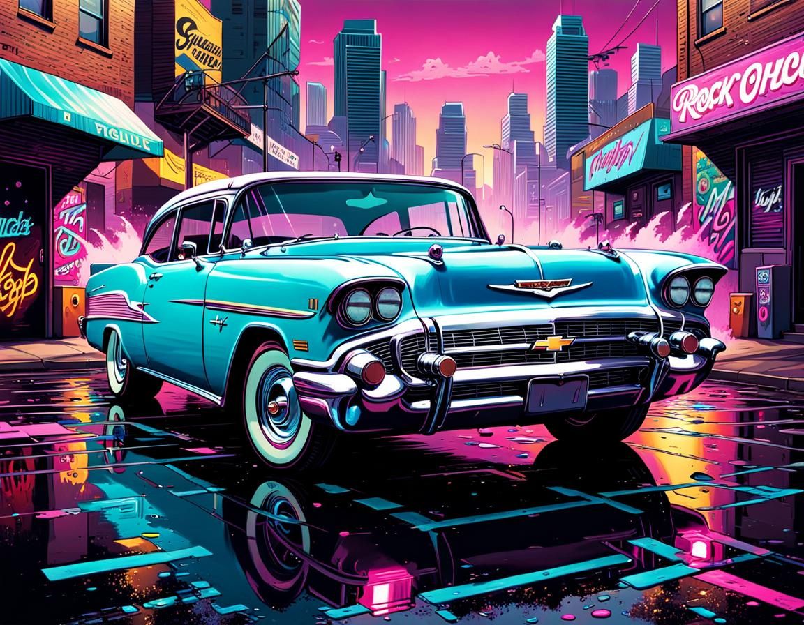 Classic Chevyness (My 1st Vaporwave Creation!)  by @Emile Rodz
