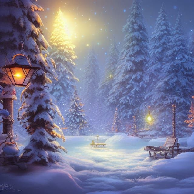 Christmas landscape  undefined