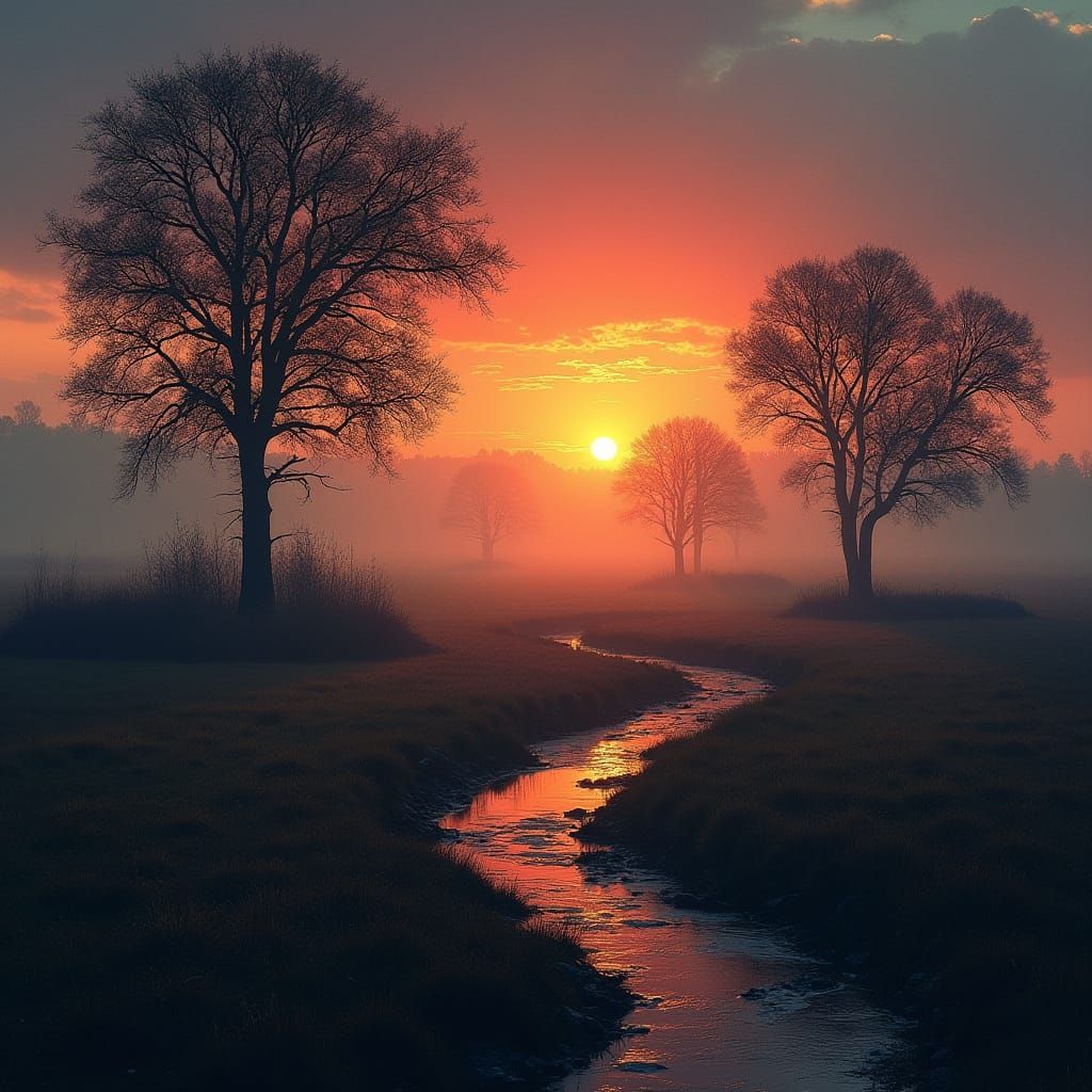 Hazy sunset  by @Sharoja