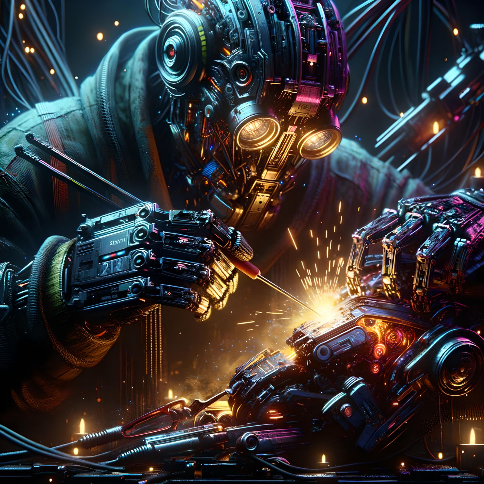 A Mech’s Repairs  by @Artificial Artistry