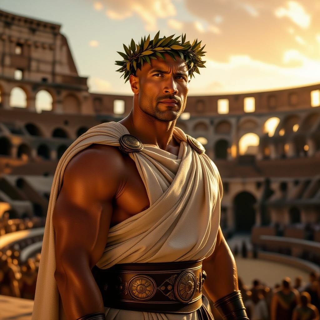 Dwayne Johnson as Roman Emperor in Colosseum