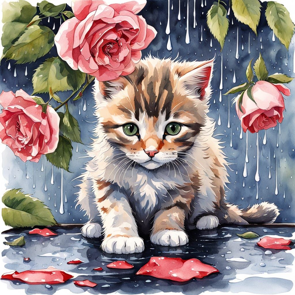 Raindrops on roses and whiskers on kittens...  by @Staircase Flash
