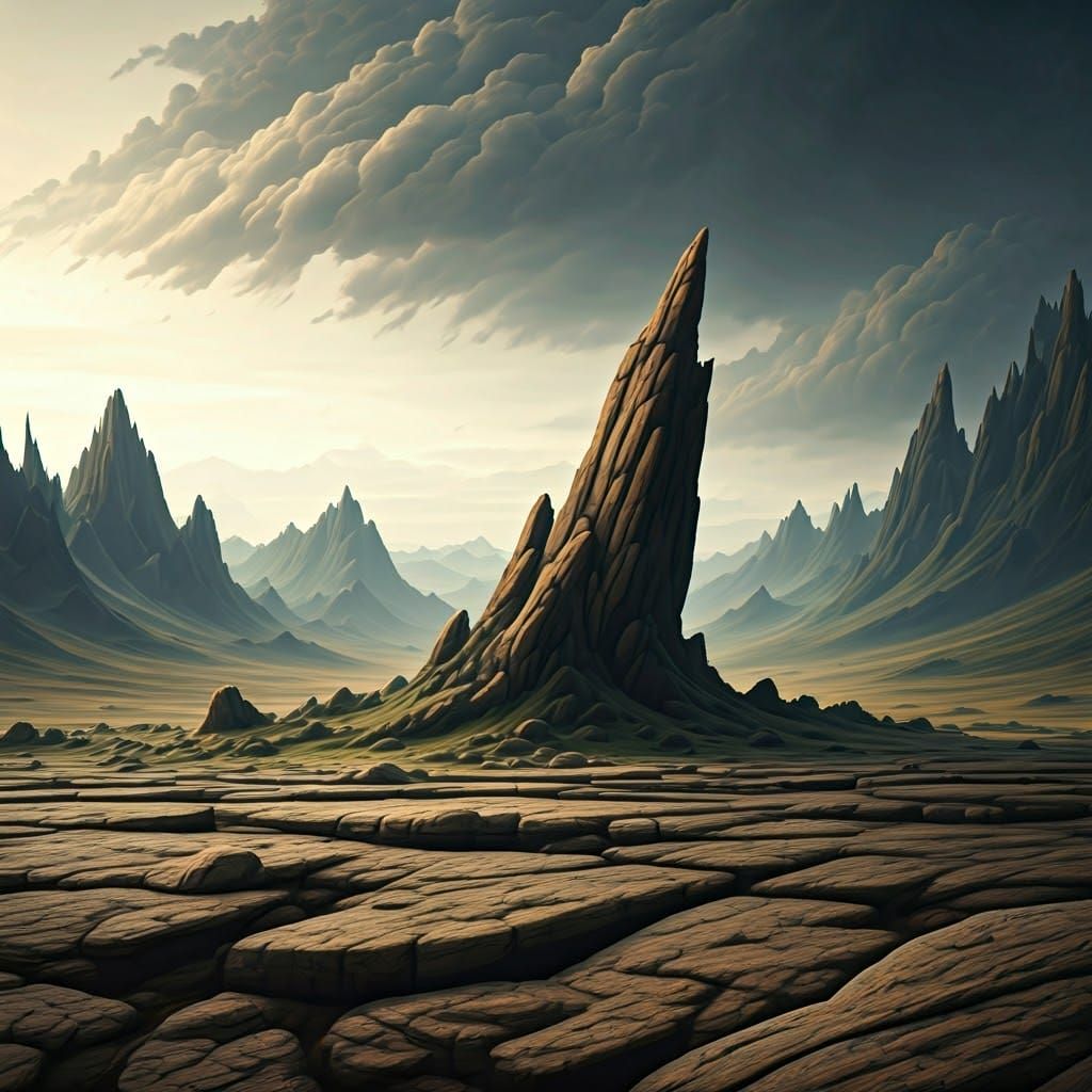 Wild Wilderness Landscape in Earthy Tones