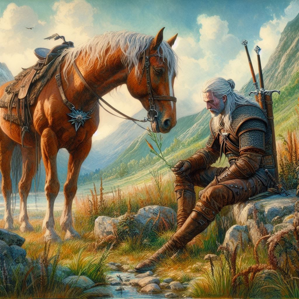 The Witcher with Roach🐎 needs rest