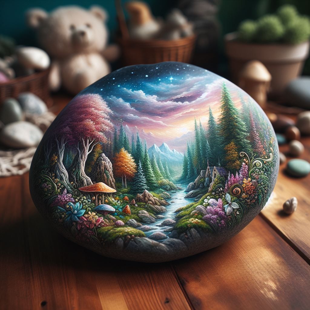 Painting on a rock