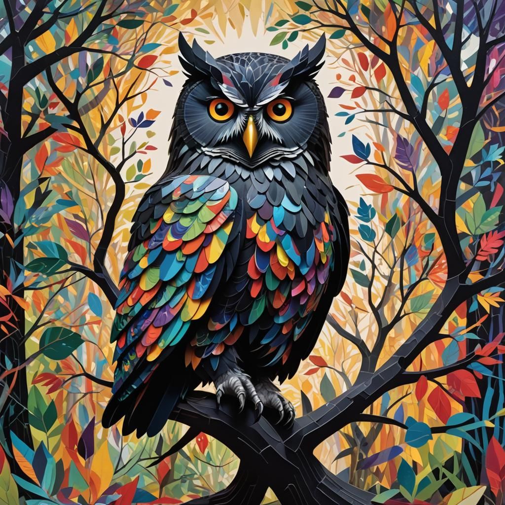 Dark Owl Feathers  by @NyghtOwlArt