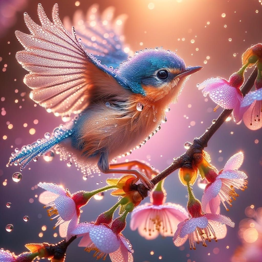 The mellifluous song of the bird filled the morning air.  by @The Nights Sky