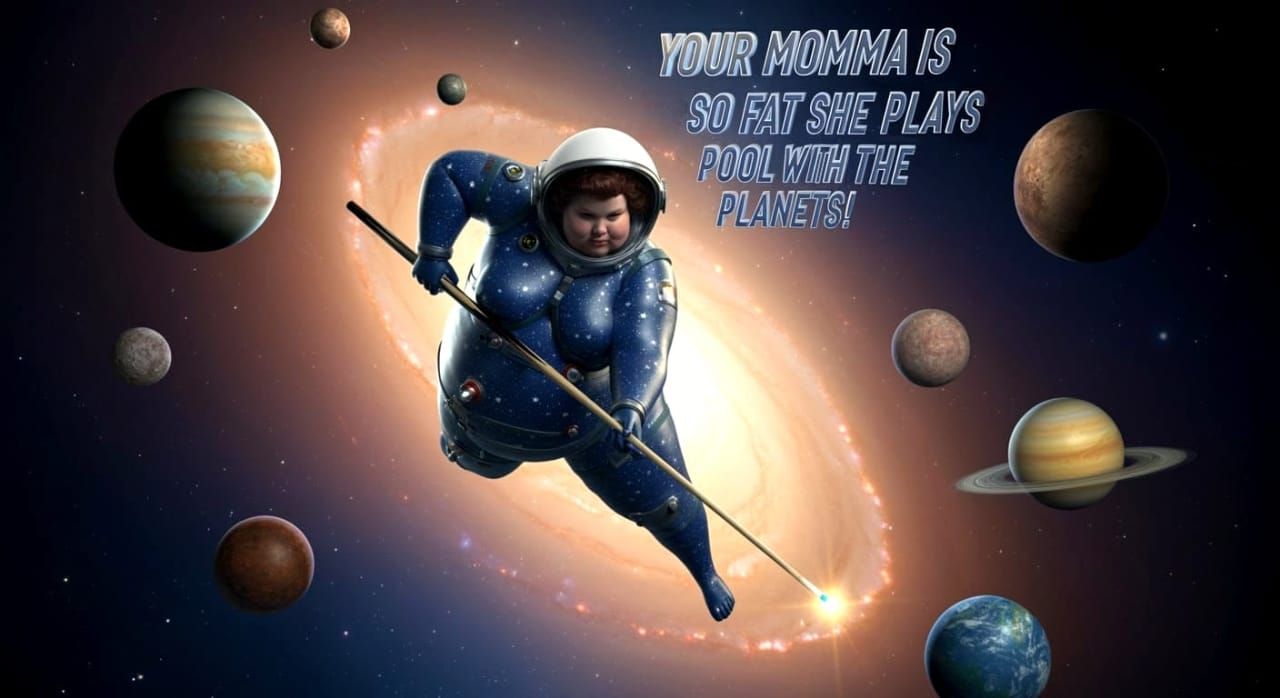 Your Momma is so fat she plays pool with the planets!