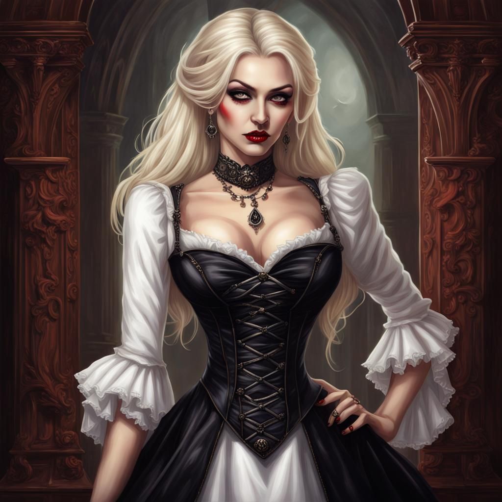 The contessa a vampire dressed in gothic style outfits .Portraits of ...