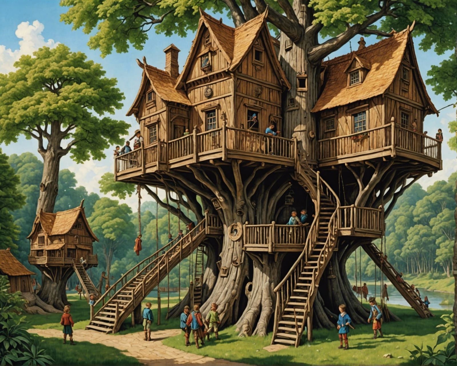 Spanish Treehouse AI Generated Artwork NightCafe Creator