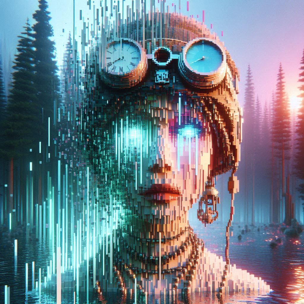 "Glitchcore Art Portrait" (2)