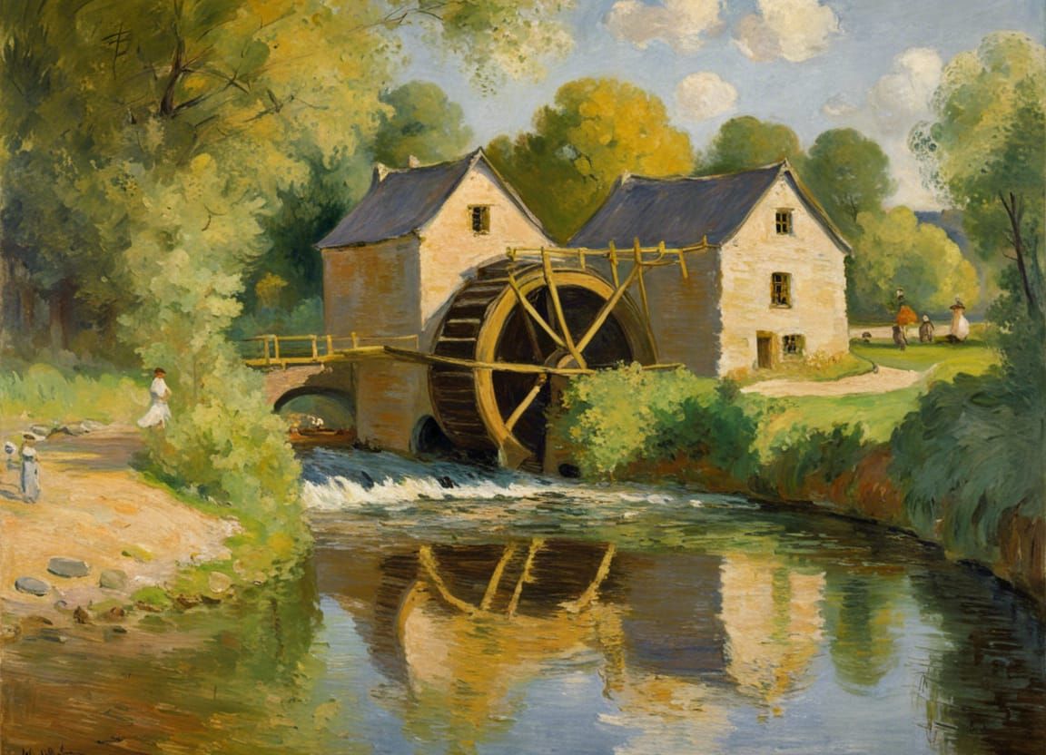 A watermill on the river Cher.  by @Sergij