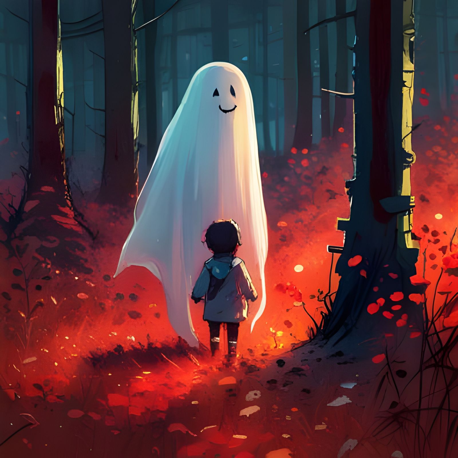 Friendly ghost   by @cheesepuff 