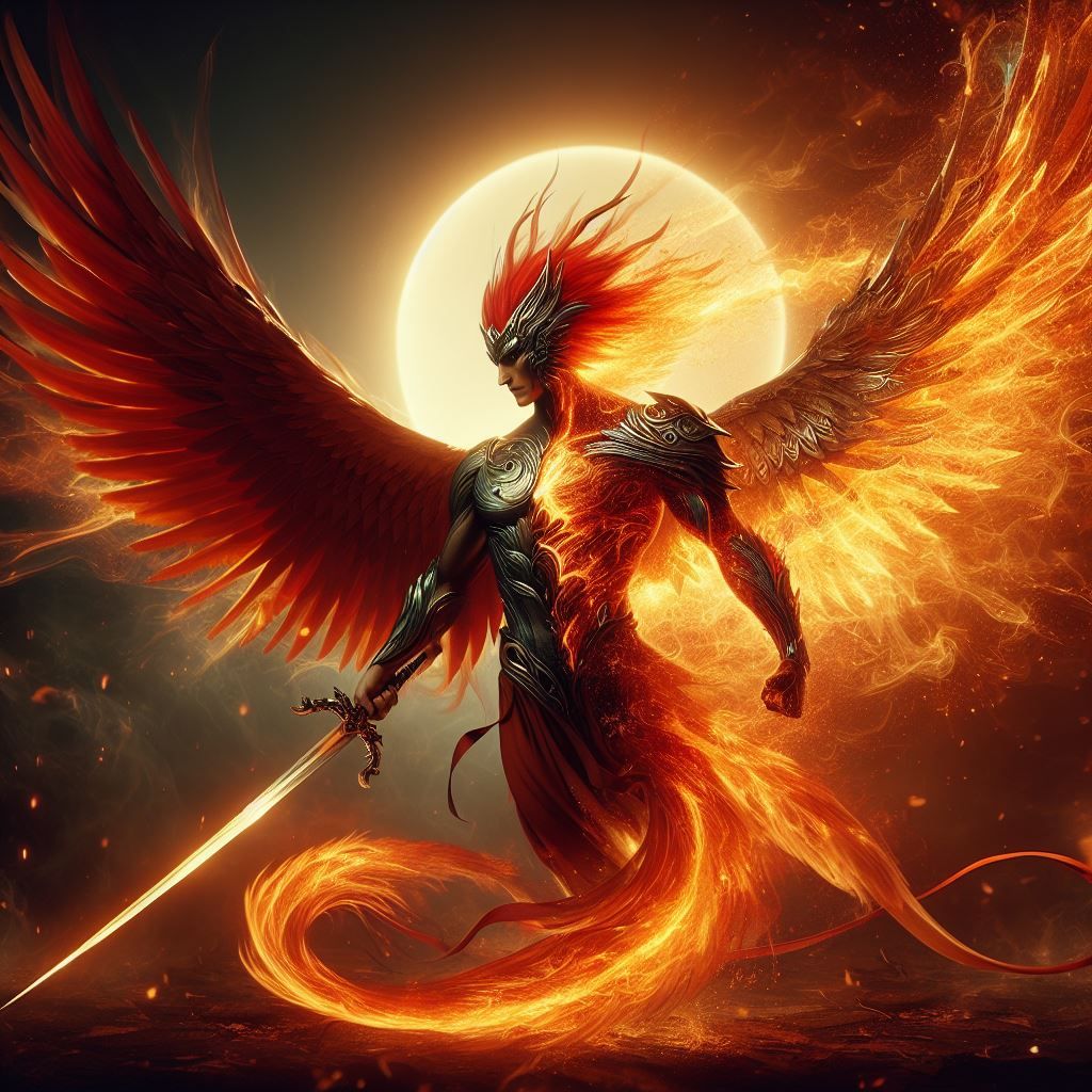 Phoenix's Metamorphosis: From Flames to Warrior