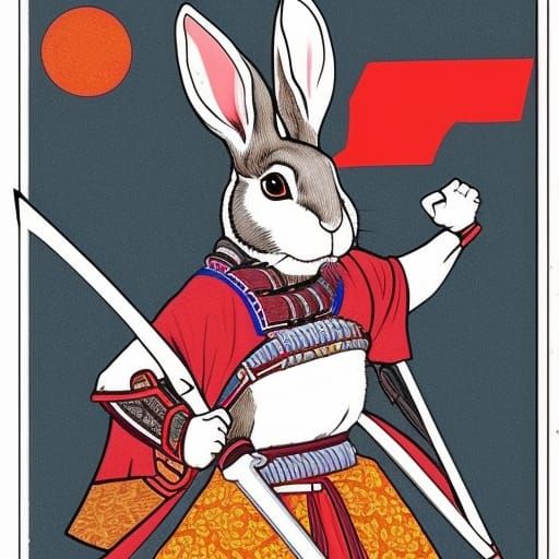 Rabbit samurai - AI Generated Artwork - NightCafe Creator