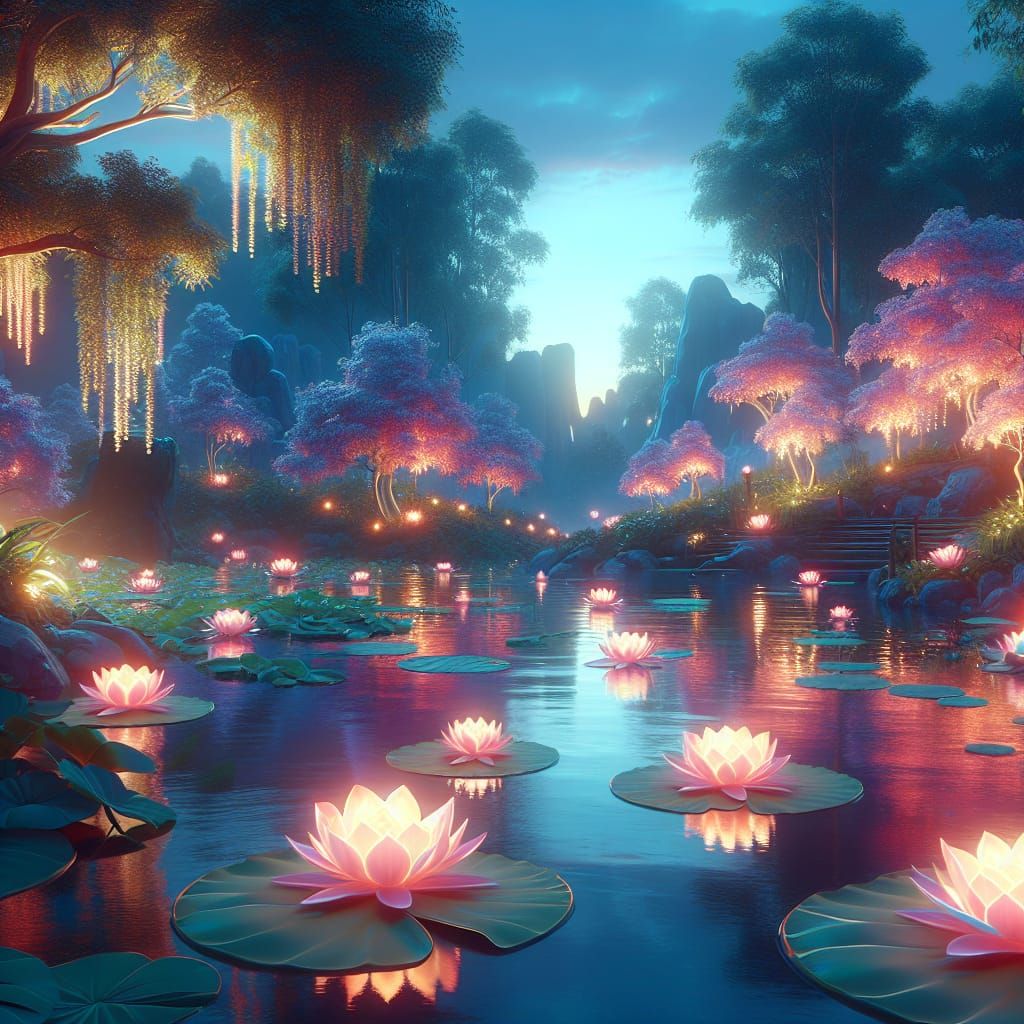  Lotus Lights  by @Karen Ridley