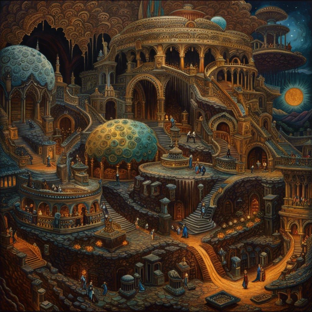 The Paleontological Sorcerer Painted in Rich Oils